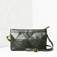 Uppdoo Origami Clutch / Crossbody Bag - Hunter Green