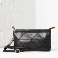 Uppdoo Origami Clutch / Crossbody Bag - Black