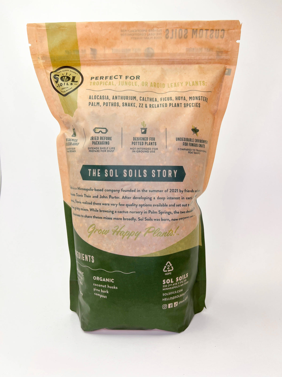 Sol Soil (2Qt) Houseplant Chunky Mix (Aroid/Tropical Mix)