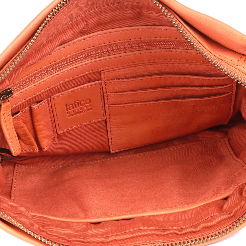 Latico Leathers Aquarius Handcrafted Leather Crossbody Bags - Camel