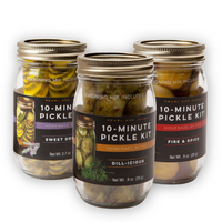 Pearl & Johnny 10-Minute Pickle Kit / Dill-icious, Fire & Spice, Sweet Dreams