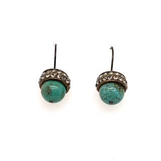 Rebel Designs Acorn Earrings - African Turquoise, Light Turquoise
