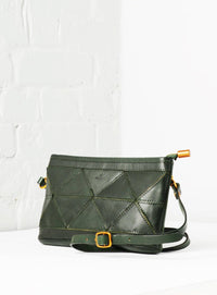 Uppdoo Origami Clutch / Crossbody Bag - Hunter Green