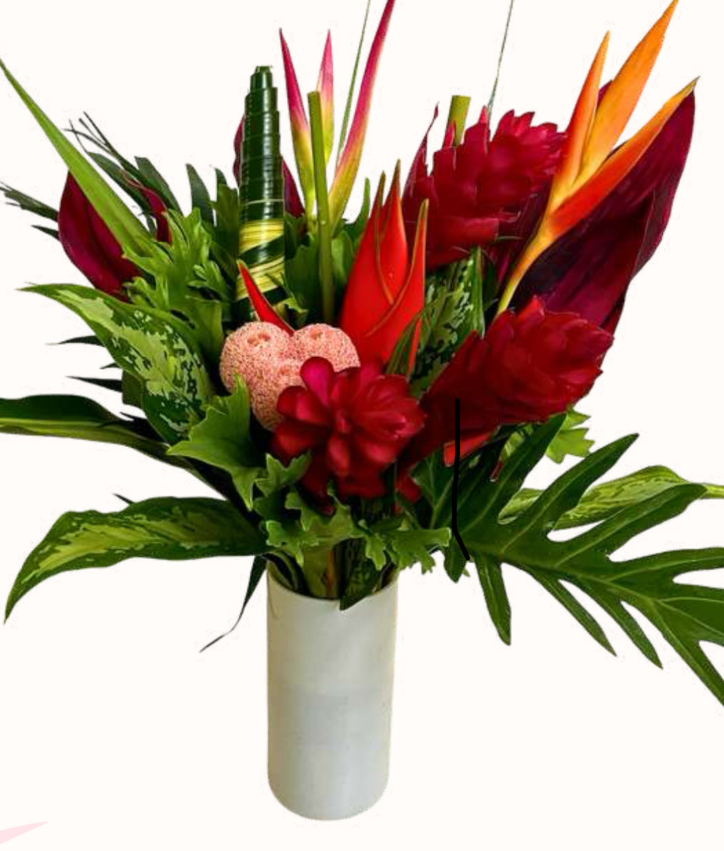 Lua Fuego Pink Round Tropical Bouquet - Medium