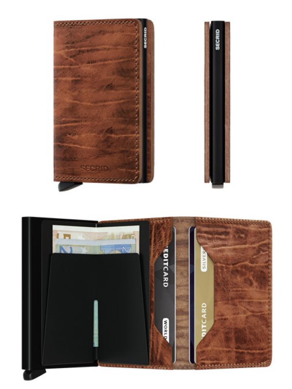 Secrid Slim Wallet Dutch Martin Olive, Whiskey, Bordeaux