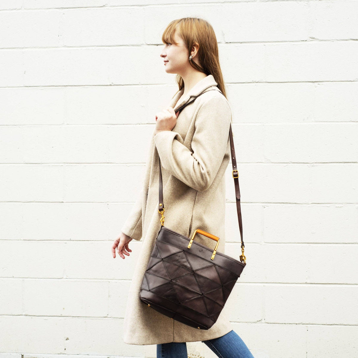 Uppdoo Origami Large Tote - Espresso