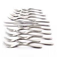 Knork Original Matte Stainless Steel Flatware 20 Piece Set, 18/0