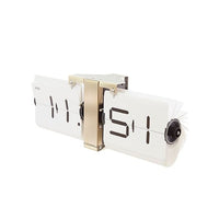 Cloudnola Flipping Out Wall / Desk Clock Gold & White