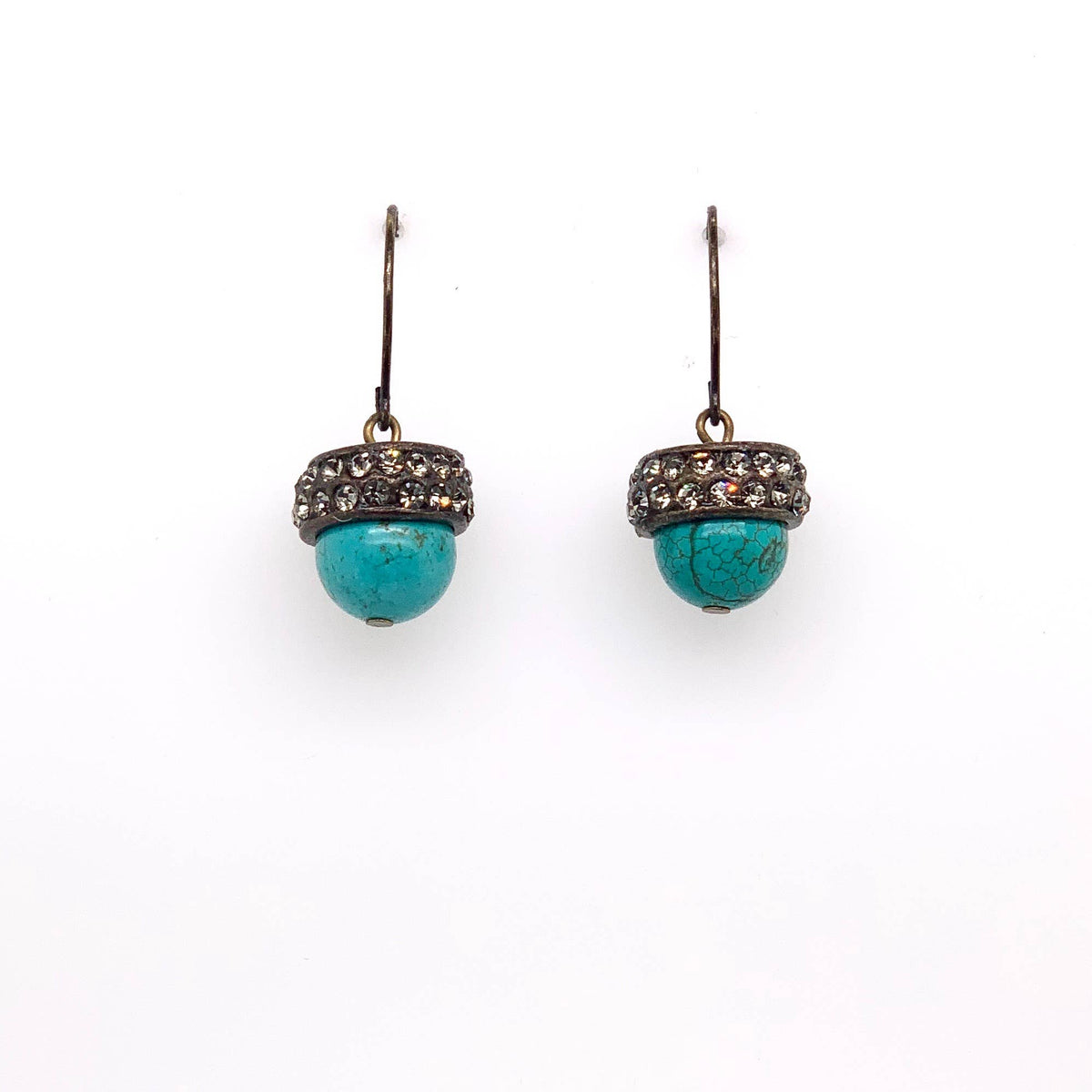 Rebel Designs Acorn Earrings - African Turquoise, Light Turquoise
