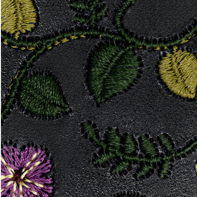 SECRID Premium Mini wallet Stitch Floral Olive, Black