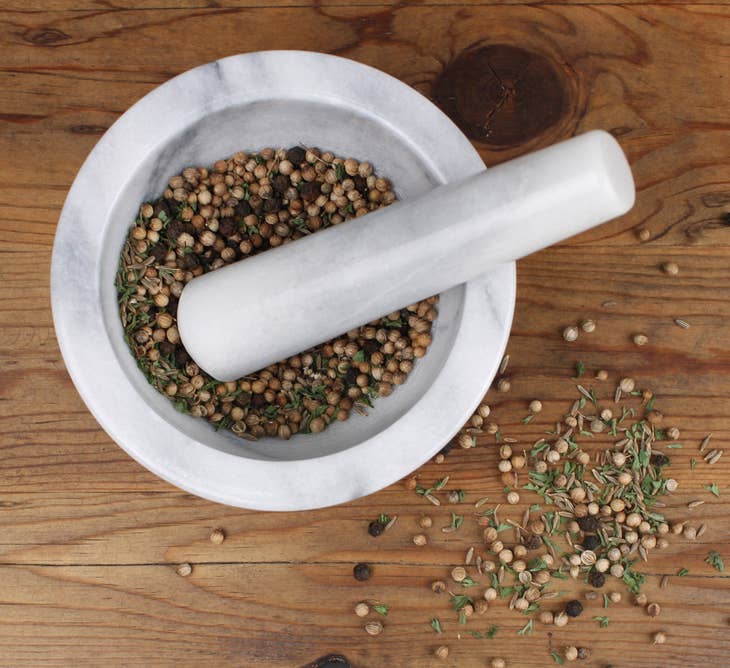 RSVP International Marble Mortar & Pestle - White