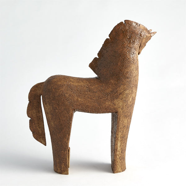 Global Views Terracotta Tall Horse