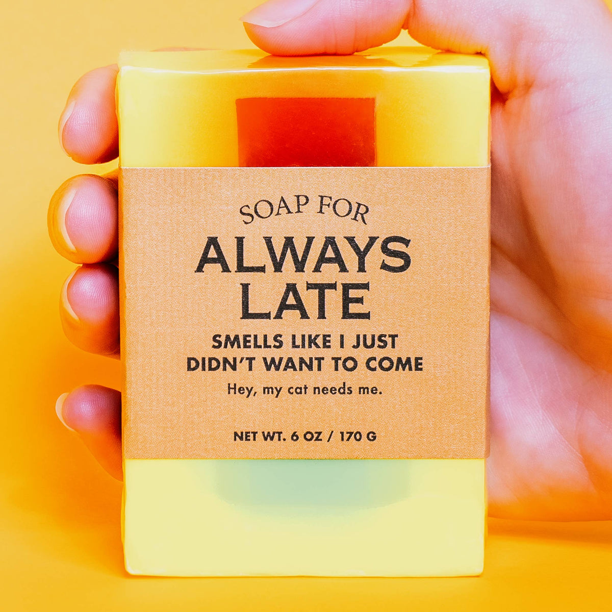 Whiskey River Soap Co. A Soap for Always Late | Funny Soap