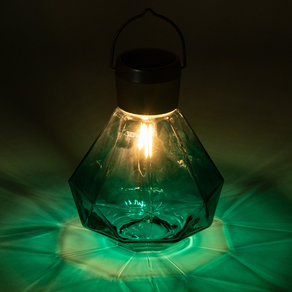 Allsop Solar Glass Gem Light - Emerald
