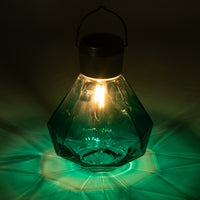 Allsop Solar Glass Gem Light - Emerald