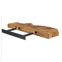 Live Edge Natural Teak Wall Shelf