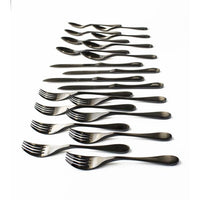 KNORK Black Matte Titanium Flatware - 20 Piece Set
