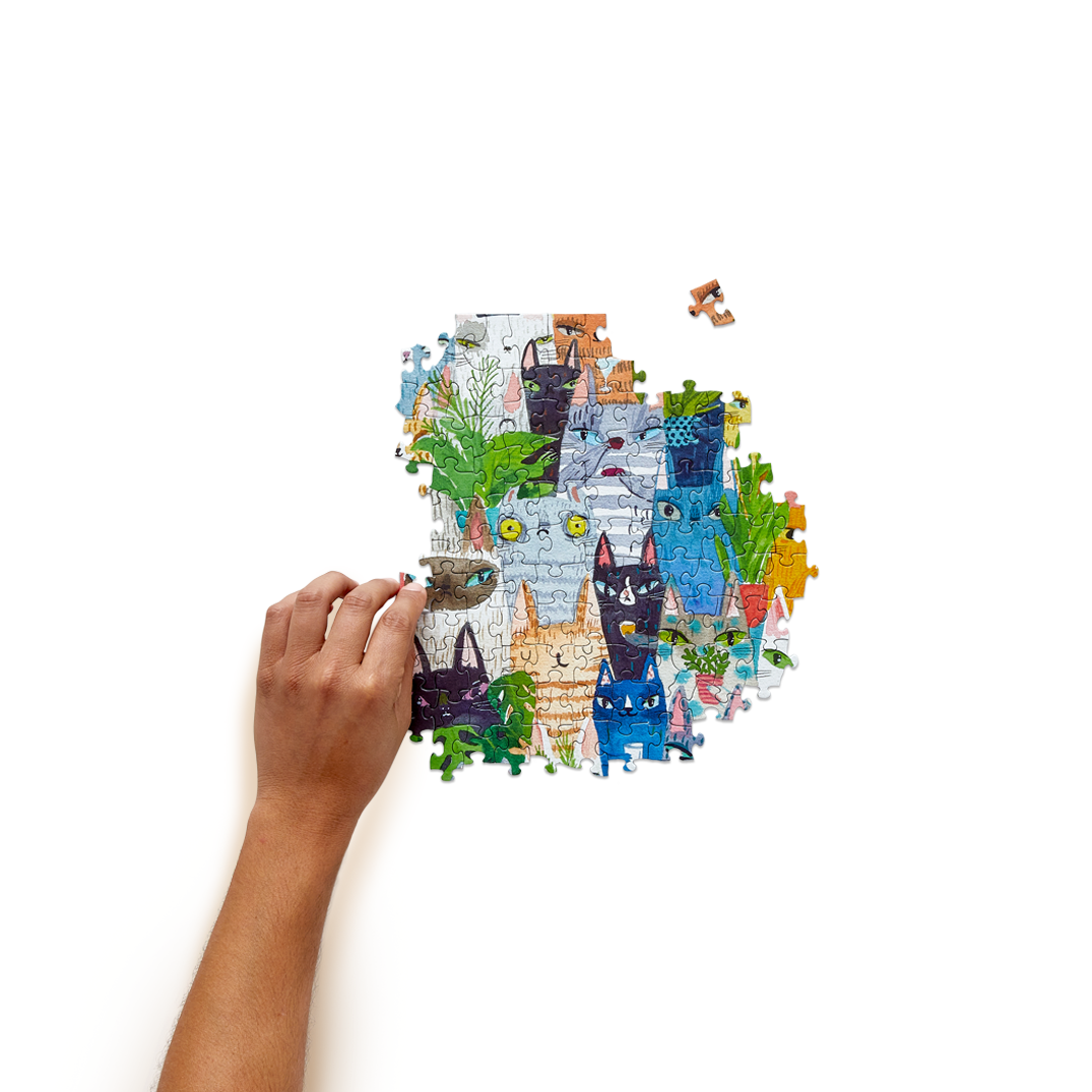 Werkshoppe Cat Plant Exchange Puzzle | 500 Piece Puzzle