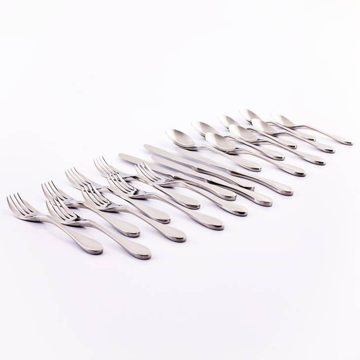 Knork Flatware Matte Chromium and Nickel Flatware - 20 Piece Set