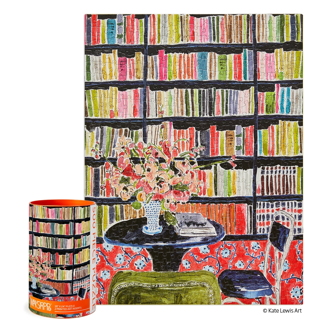 Werkshoppe Books with Flowers | 500 Piece Jigsaw Puzzle