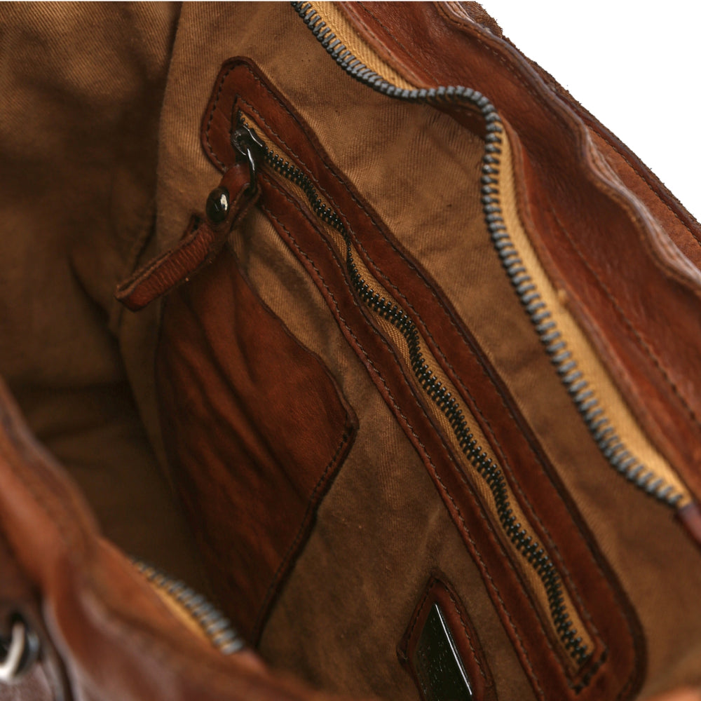 Campomaggi Gelso Shopping Bag/Backpack in cognac leather
