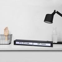 Cloudnola Texttime Flip Clock Black and White Wall/Desk/Mantel Clock