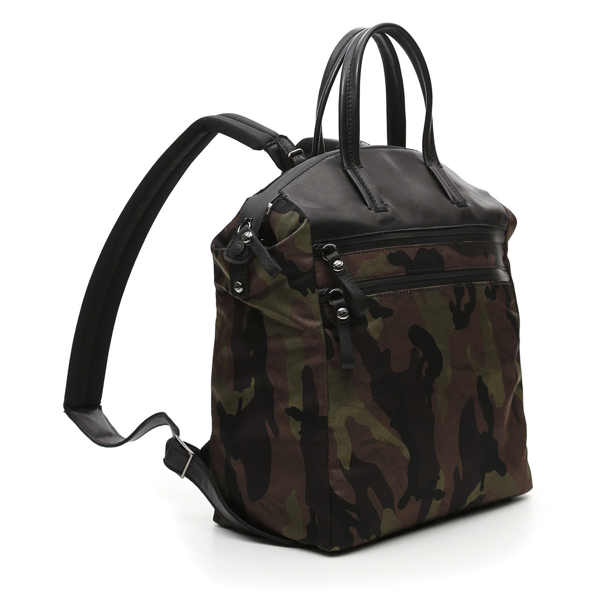 Campomaggi Backpack in military green camouflage+black nylon Firenze
