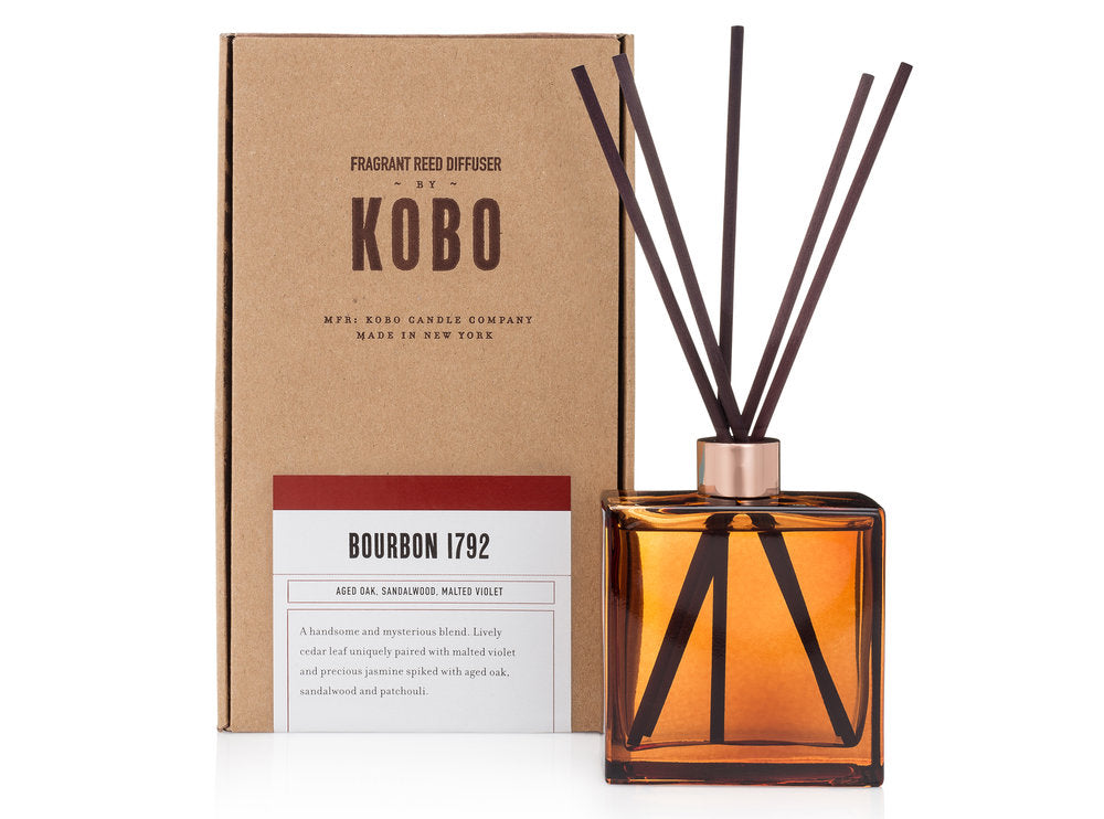 KOBO Room Diffusers Dark Cassis, Stone Flower, Bourbon 1792, Modena Leather