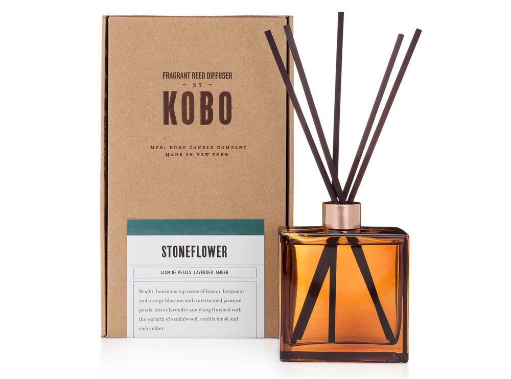 KOBO Room Diffusers Dark Cassis, Stone Flower, Bourbon 1792, Modena Leather