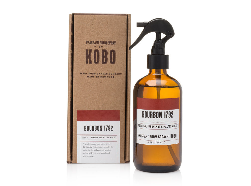 KOBO Room Spray Bourbon 1792 Dark Cassis, Modena Leather, Stoneflower