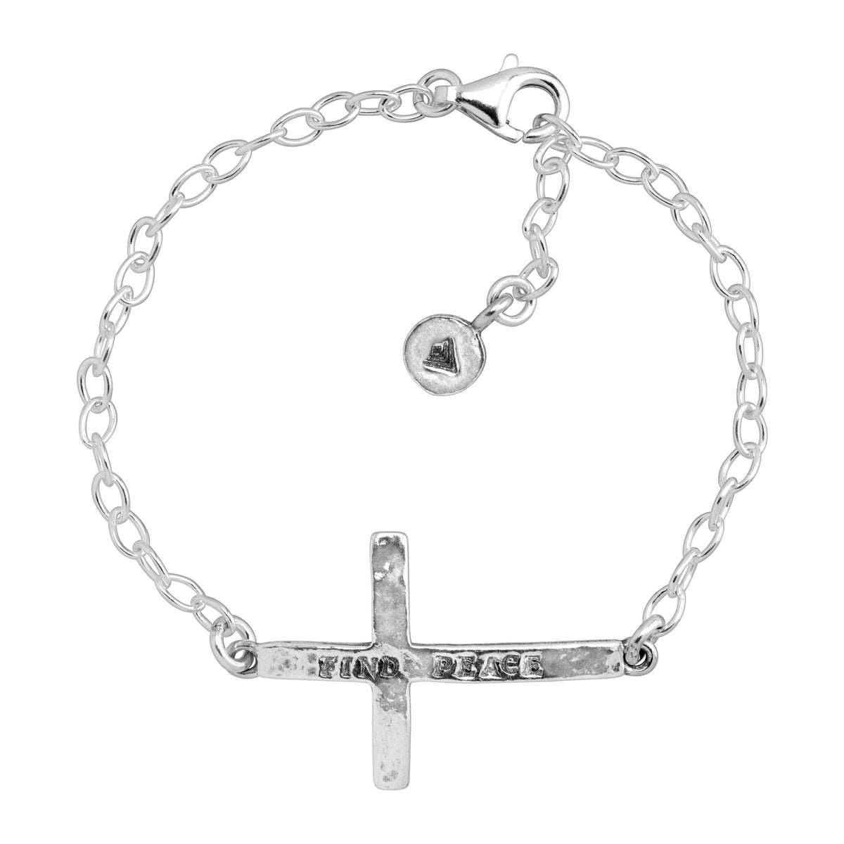 Silpada 'Find Peace' Horizontal Cross Link Bracelet