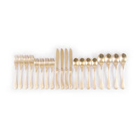 Knork Flatware Brass Titanium 20 piece Flatware Set