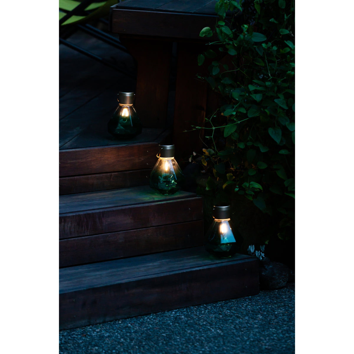 Allsop Solar Glass Gem Light - Emerald