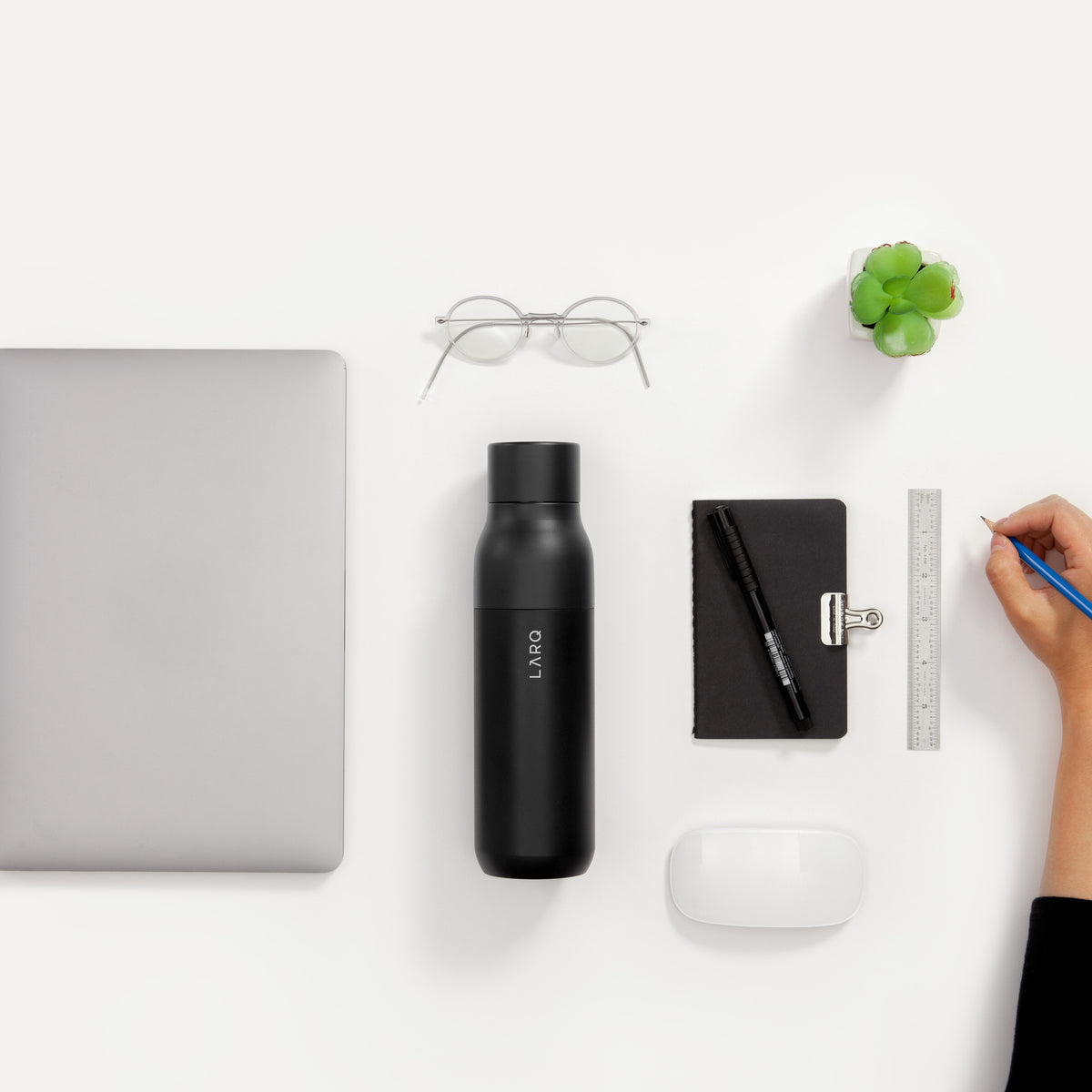 LARQ Bottle Self Cleaning Water Bottle - Obsidian Black 500ml / 17 oz