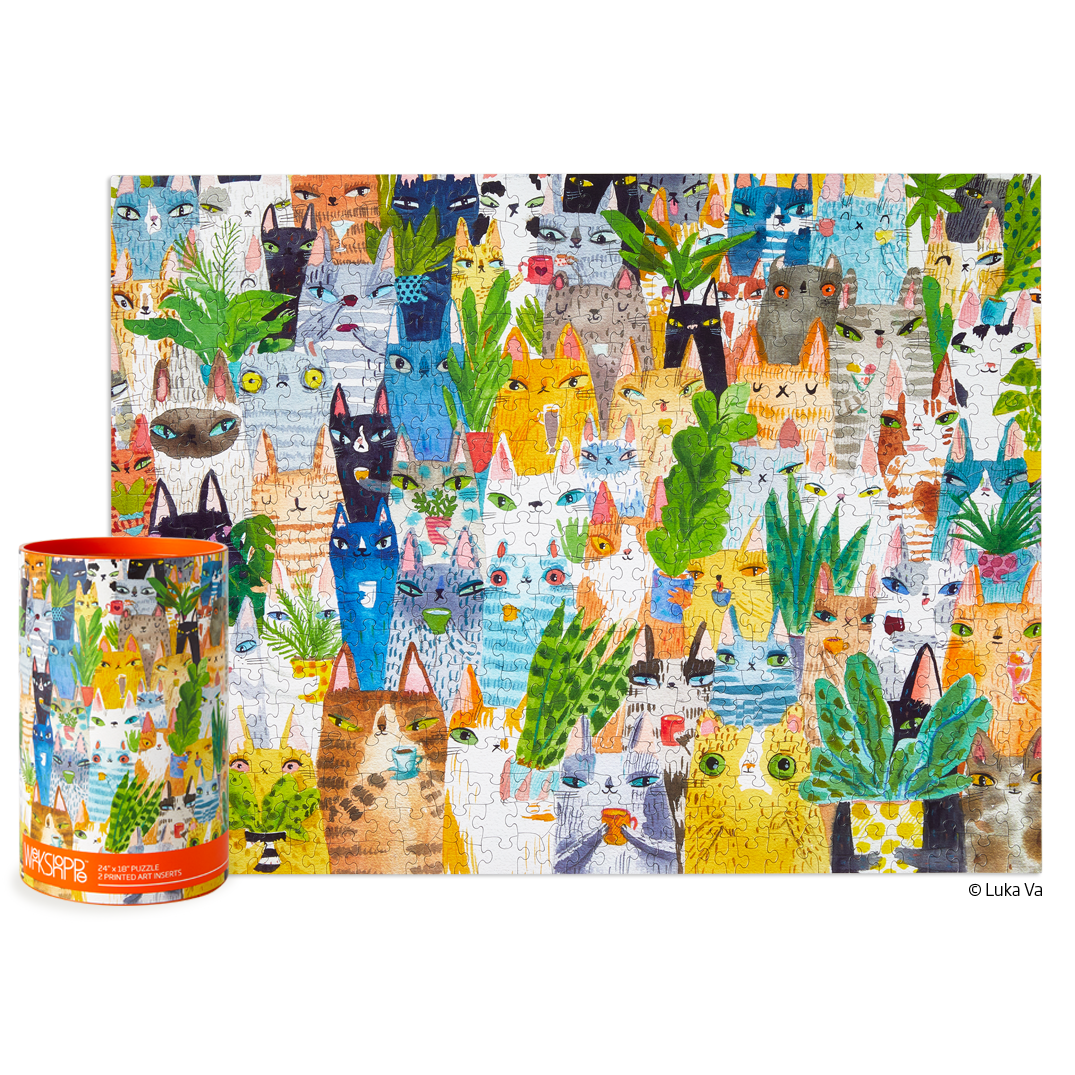 Werkshoppe Cat Plant Exchange Puzzle | 500 Piece Puzzle