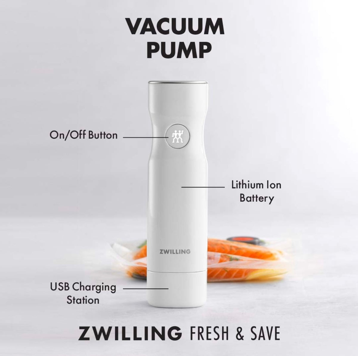 ZWILLING Fresh & Save Vacuum Sealer Machine Starter Set, Sous Vide Bags, Meal prep, Airtight Food Storage Containers