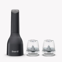 FinaMill Starter Pack 1 mill & 2 pods included, Midnight Black, Stone & Soft Cream