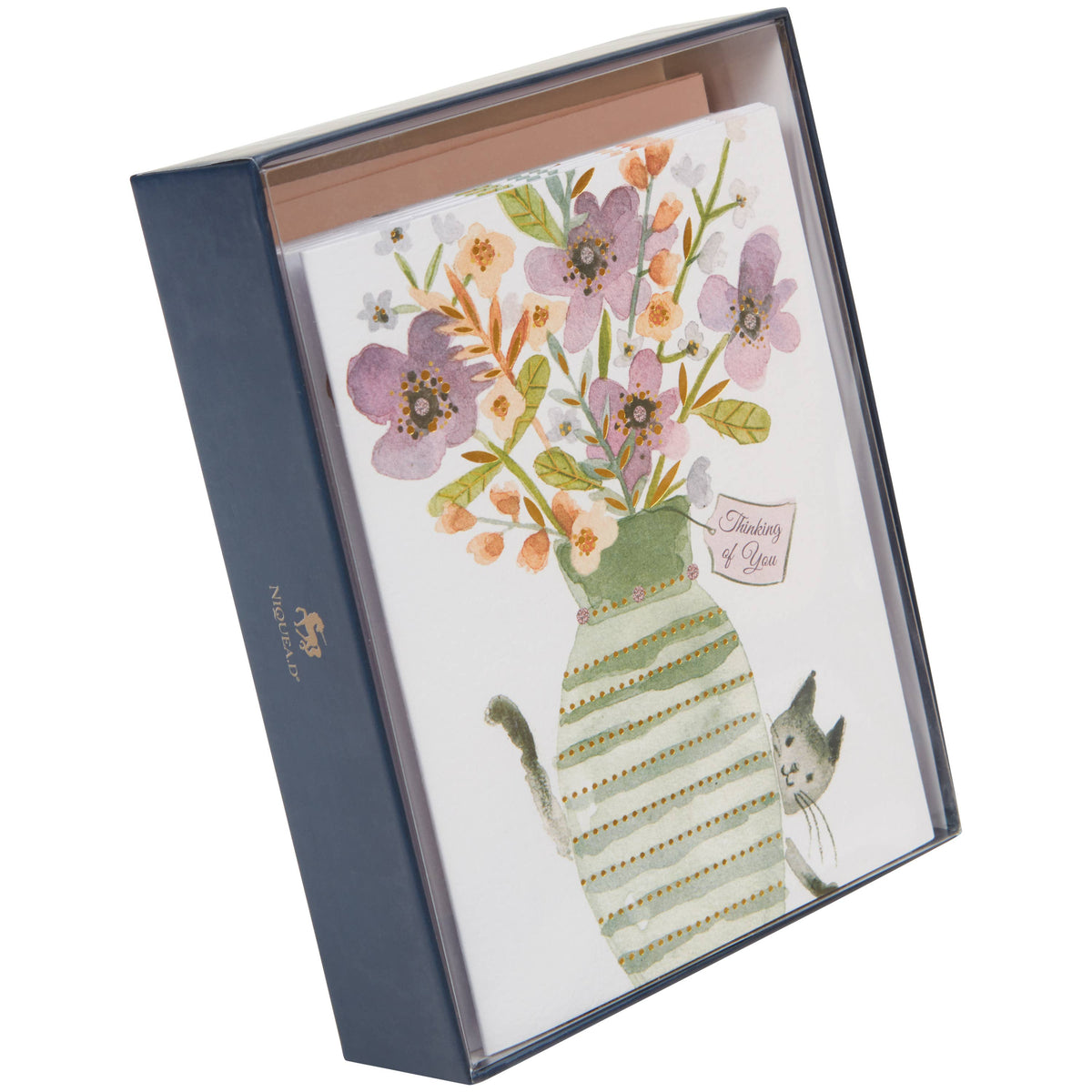 NIQUEA.D - Thank You Cat Peeking Boxed Cards