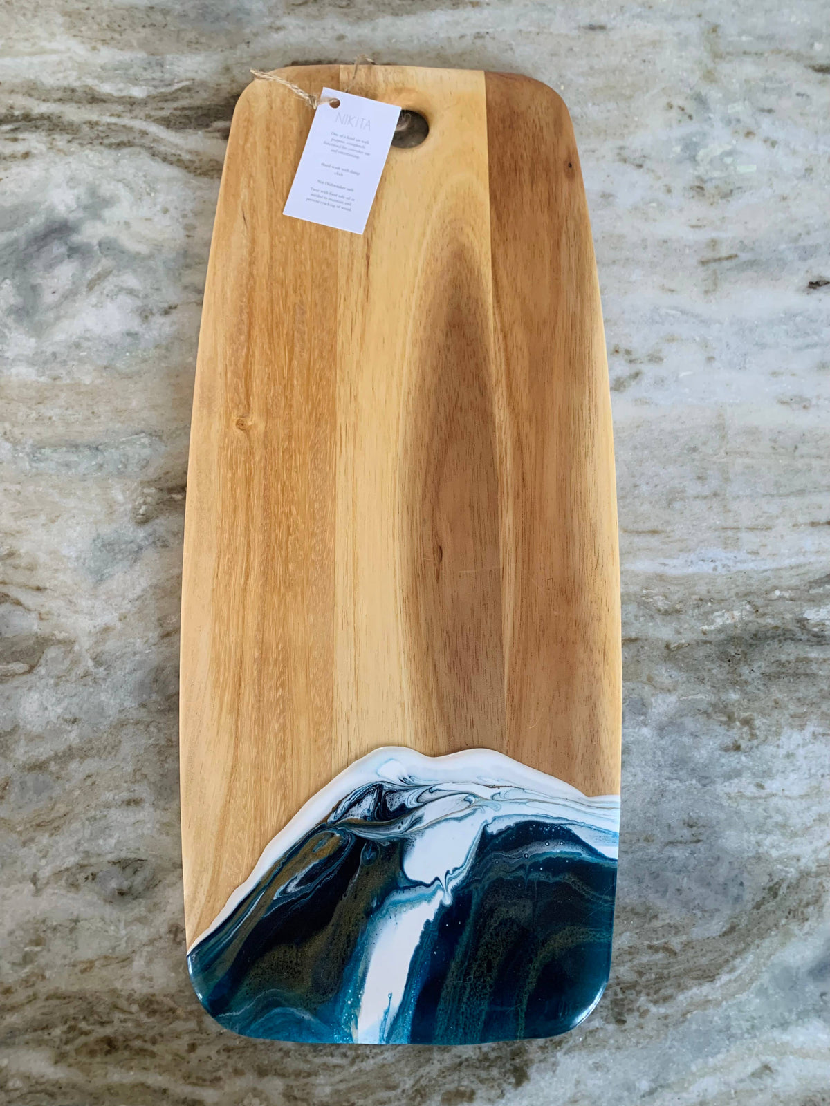 Nikita Fine Art LLC - Acacia II Large Cheese and Charcuterie Rectangle Board