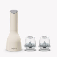 FinaMill Starter Pack 1 mill & 2 pods included, Midnight Black, Stone & Soft Cream
