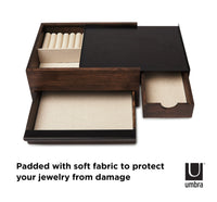 Umbra Stowit Jewelry Box Black / Walnut
