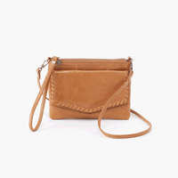 Hobo Stroll Vintage Hide Leather Crossbody Honey, Latte