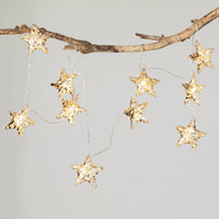 Lighted Star Garland - Champagne