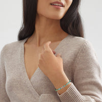 Silpada 'Soulful' Silver Mixed Stones Cross Stretch Bracelet