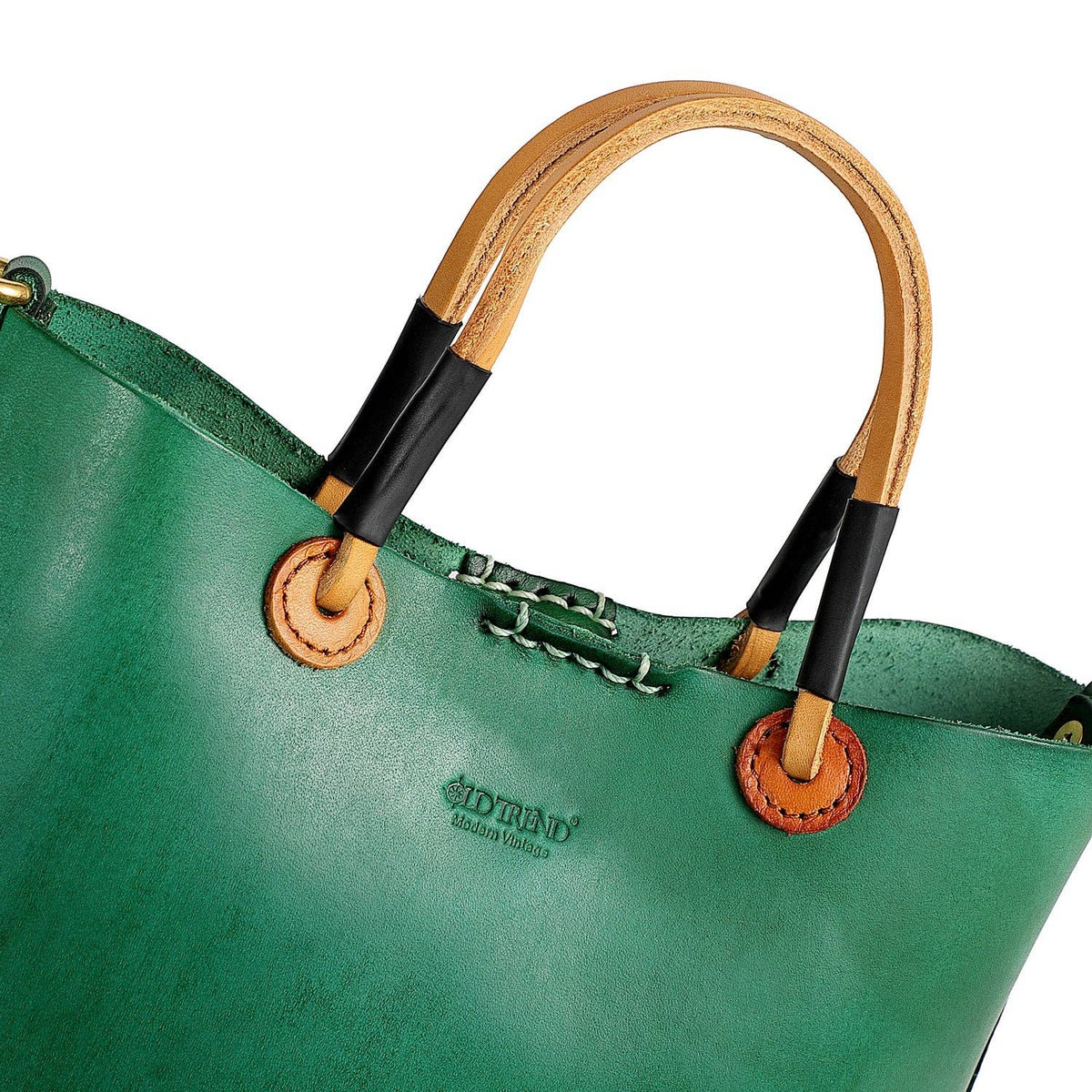 Out West Mini Leather Tote Bag - Green