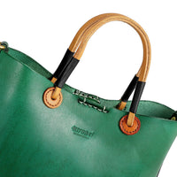 Out West Mini Leather Tote Bag - Green