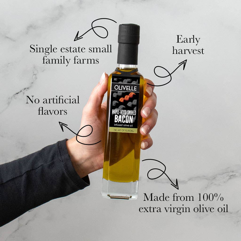 Olivelle Maple Wood Smoked Bacon Infuse Olive Oil 100ml.