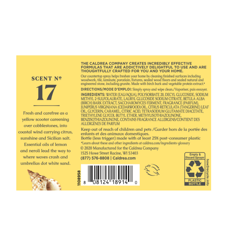 Caldrea Sea Salt Neroli Countertop Spray