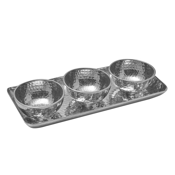 Towle Hammersmith Set of 3 Small Bowls on Tray