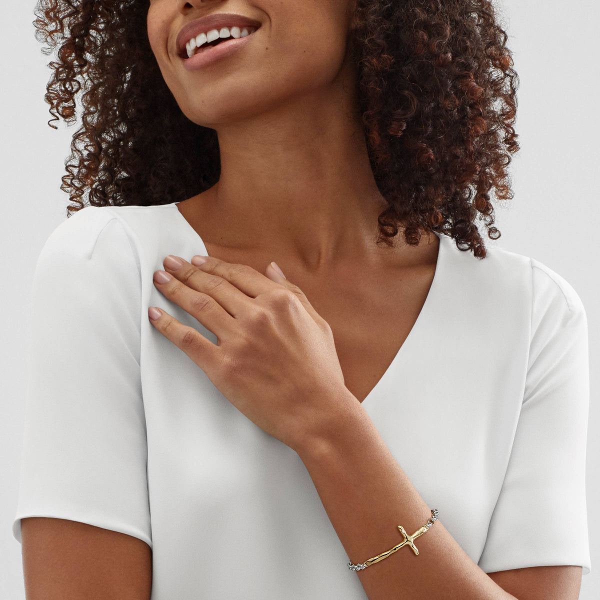 Silpada 'In Good Faith' Cross Bracelet in Sterling Silver